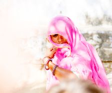 Kvinna med sari, Indien